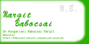margit babocsai business card